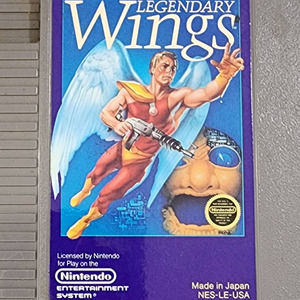 Legendary Wings Nintendo NES 1985 Video Game with Storage Sleeve - Untested